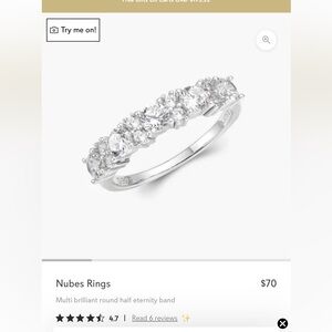 Silver Half Eternity Band